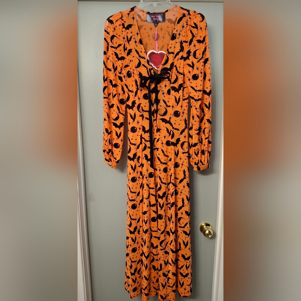Wax Poetic Penny Maxi Halloween Bat Dress